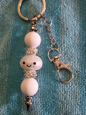 White Dumpling Keychain